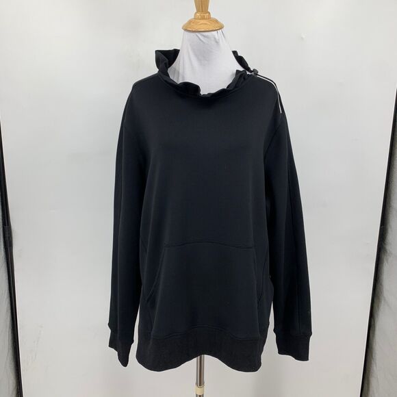 Tail Top Womens XXL 2XL Black Condoleezza Pullover Ruffle Collar Side Zipper - Picture 2 of 12